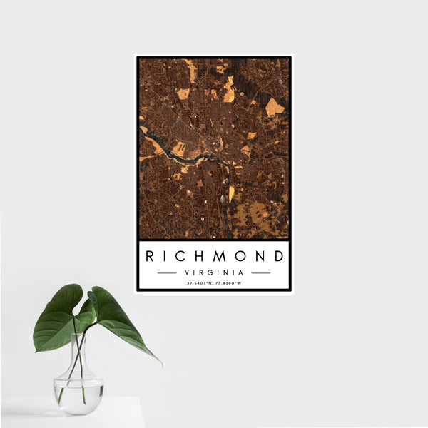 Richmond - Virginia Map Print in Ember
