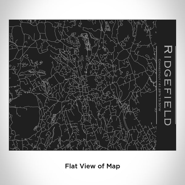 Ridgefield - Connecticut Map Bottle with Bamboo Top in Matte Black