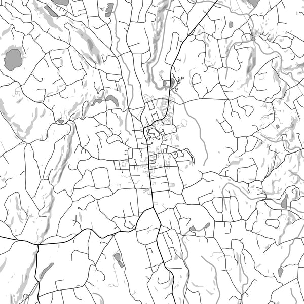 Ridgefield - Connecticut Classic Map Print