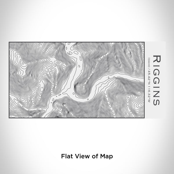 Rendered View of Riggins Idaho Map Engraving on 17oz Stainless Steel Insulated Cola Bottle in White