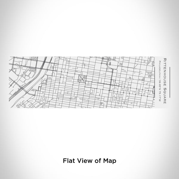 Rendered View of Rittenhouse Square Phila Map Engraving on 10oz Stainless Steel Insulated Cup with Sliding Lid in White