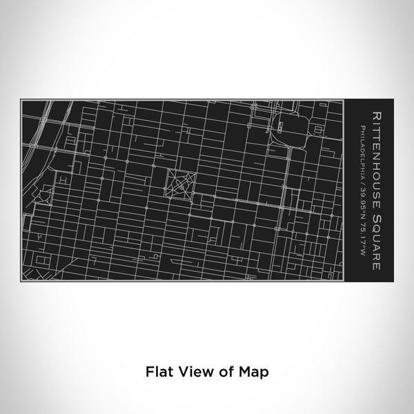 Rendered View of Rittenhouse Square Philadelphia Map Engraving on 17oz Stainless Steel Insulated Cola Bottle in Black