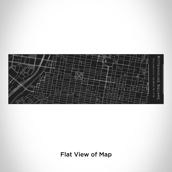 Rendered View of Rittenhouse Square Philadelphia Map Engraving on 10oz Stainless Steel Insulated Cup with Sliding Lid in Black