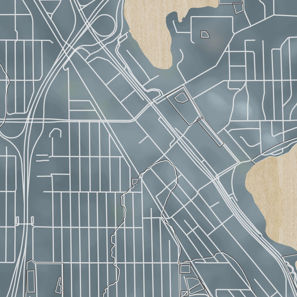 Robbinsdale Minnesota Map Print in Afternoon Style Zoomed In Close Up Showing Details