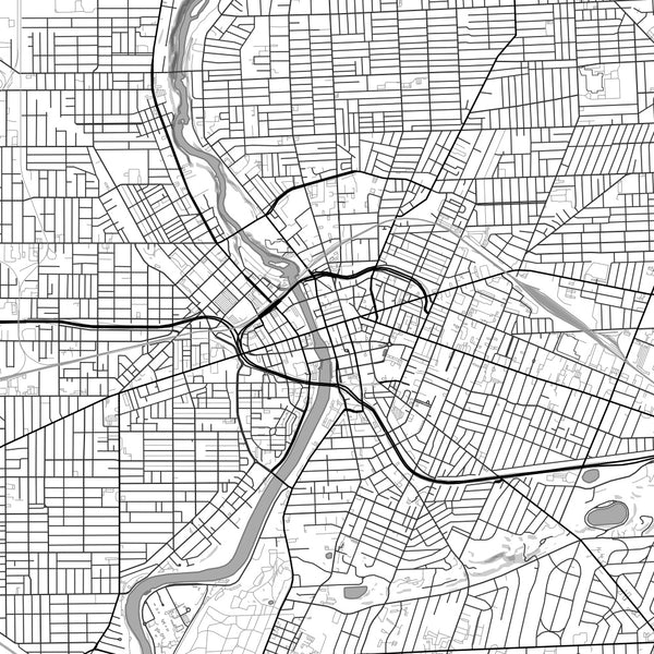 Rochester - New York Classic Map Print