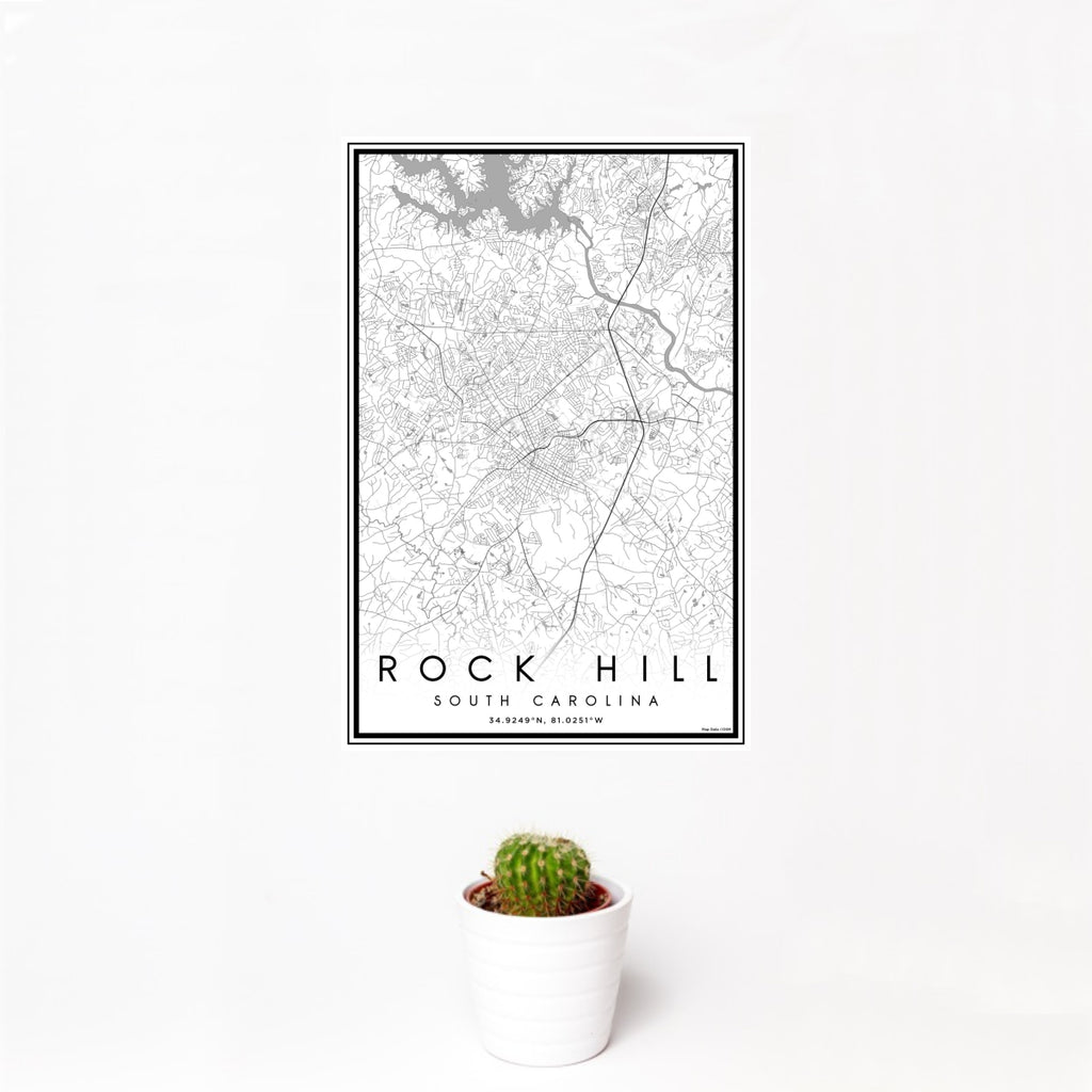Rock Hill - South Carolina Classic Map Print
