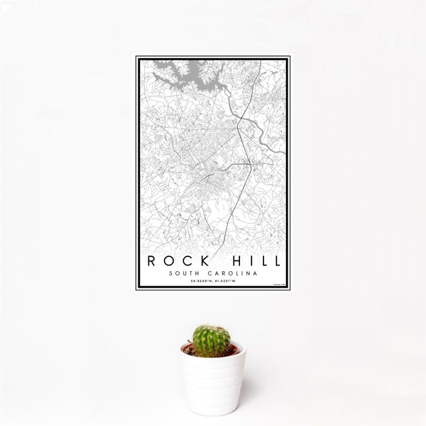 Rock Hill - South Carolina Classic Map Print