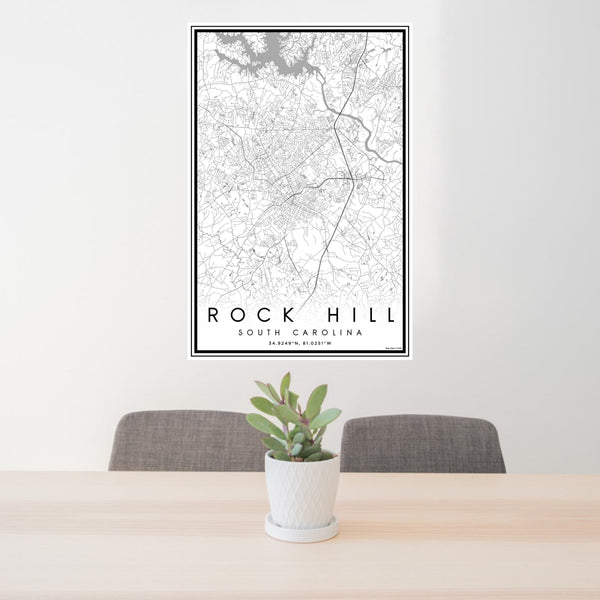 Rock Hill - South Carolina Classic Map Print
