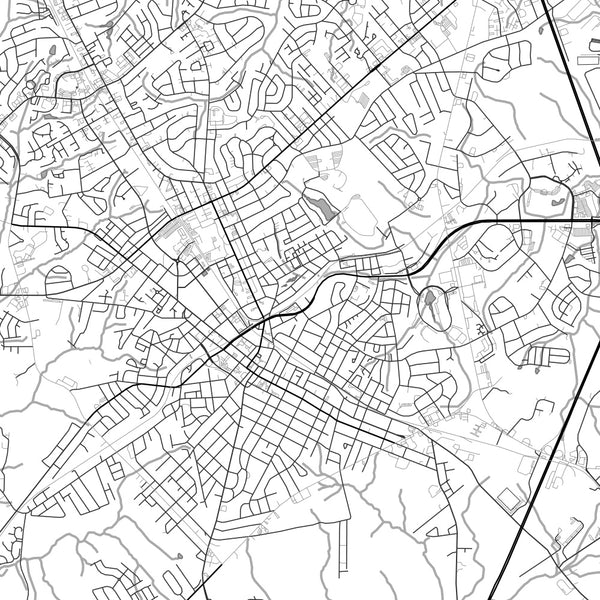 Rock Hill - South Carolina Classic Map Print