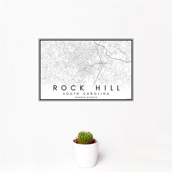 Rock Hill - South Carolina Classic Map Print