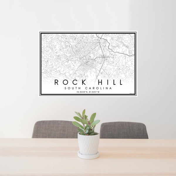 Rock Hill - South Carolina Classic Map Print