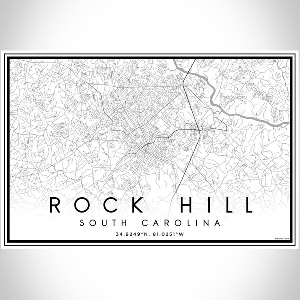 Rock Hill - South Carolina Classic Map Print