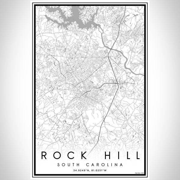 Rock Hill - South Carolina Classic Map Print