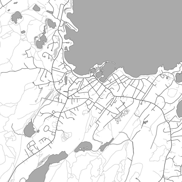 Rockport Massachusetts Map Print in Classic Style Zoomed In Close Up Showing Details