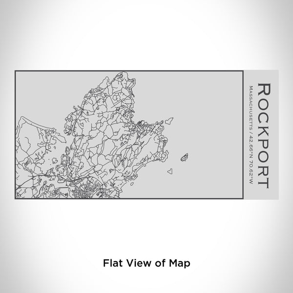 Rendered View of Rockport Massachusetts Map Engraving on 17oz Stainless Steel Insulated Cola Bottle