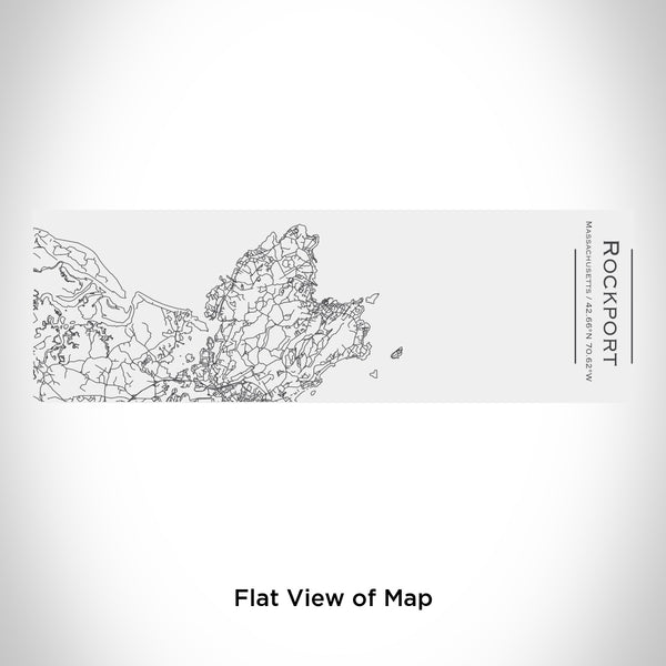 Rendered View of Rockport Massachusetts Map Engraving on 10oz Stainless Steel Insulated Cup with Sliding Lid in White