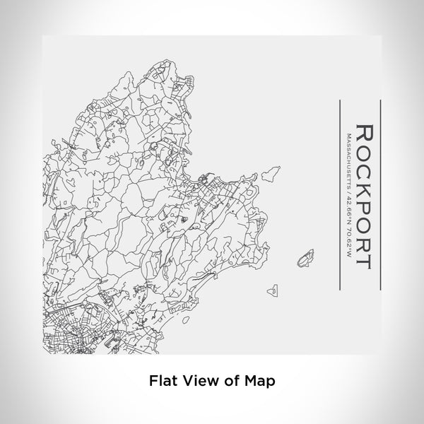 Rendered View of Rockport Massachusetts Map Engraving on 17oz Stainless Steel Insulated Tumbler in White