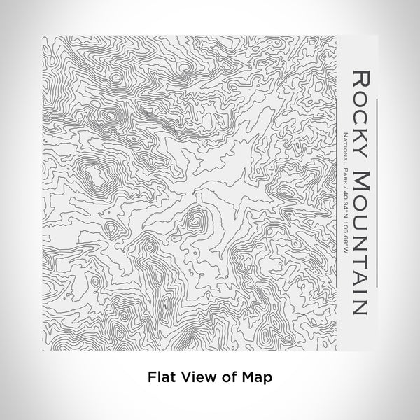 Rendered View of Rocky Mountain National Park Map Engraving on 17oz Stainless Steel Insulated Tumbler in White