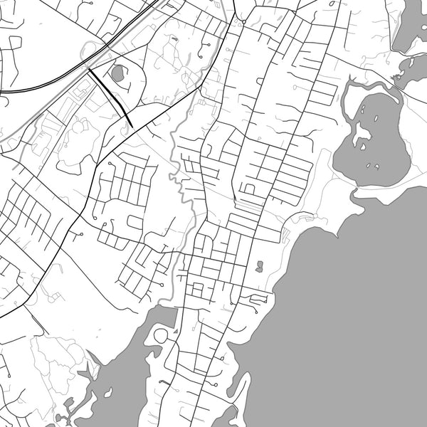 Rye - New York Classic Map Print