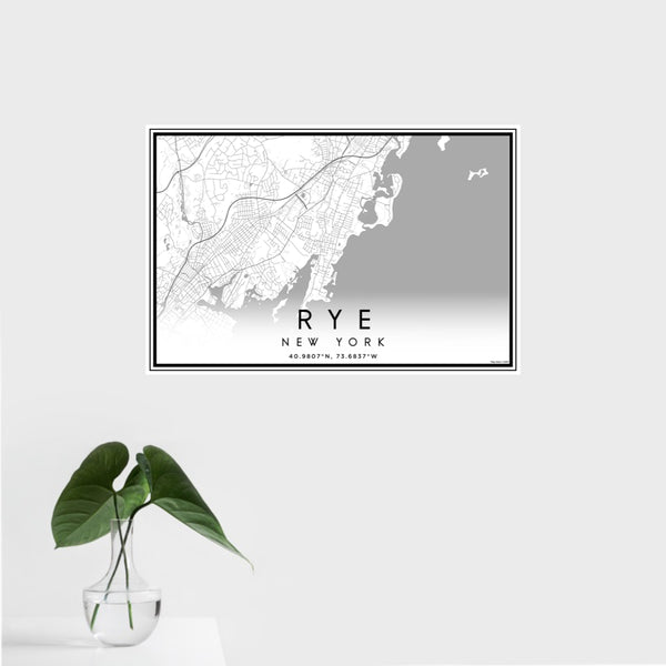 Rye - New York Classic Map Print