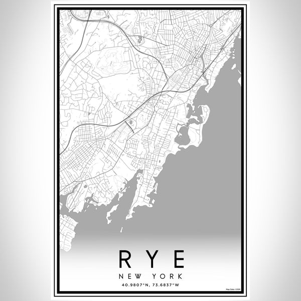 Rye - New York Classic Map Print