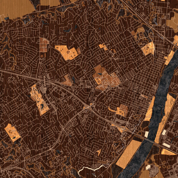 Saint Charles - Missouri Map Print in Ember