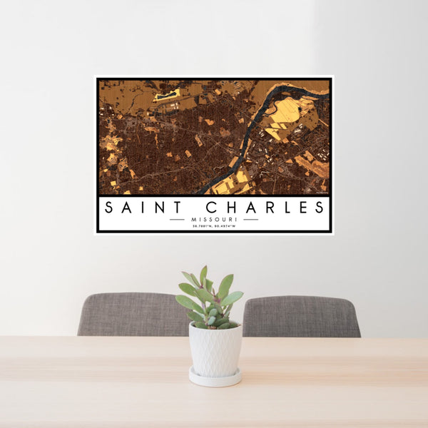 Saint Charles - Missouri Map Print in Ember