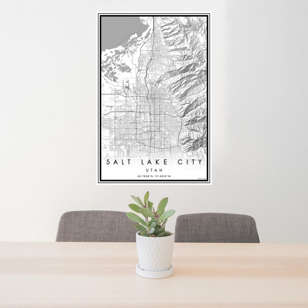 Salt Lake City - Utah Classic Map Print