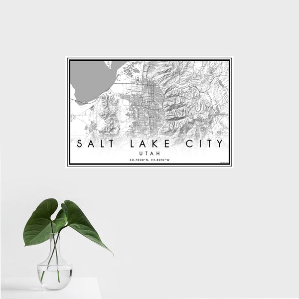Salt Lake City - Utah Classic Map Print