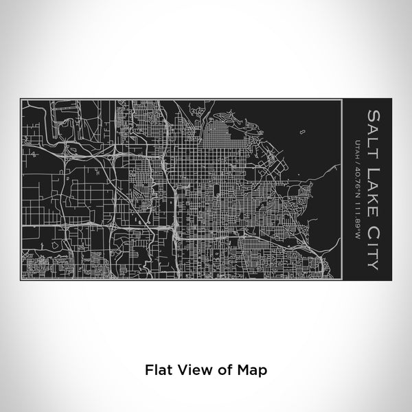 Salt Lake City - Utah Map Insulated Bottle in Matte Black