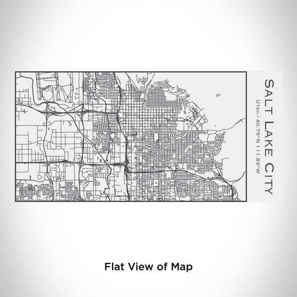Rendered View of Salt Lake City Utah Map Engraving on 17oz Stainless Steel Insulated Cola Bottle in White