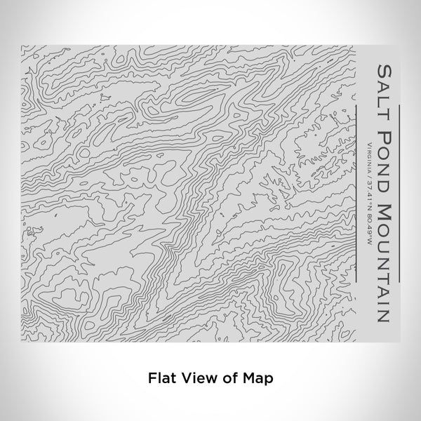 Rendered View of Salt Pond Mountain Virginia Map Engraving on 20oz Stainless Steel Insulated Bottle with Bamboo Top