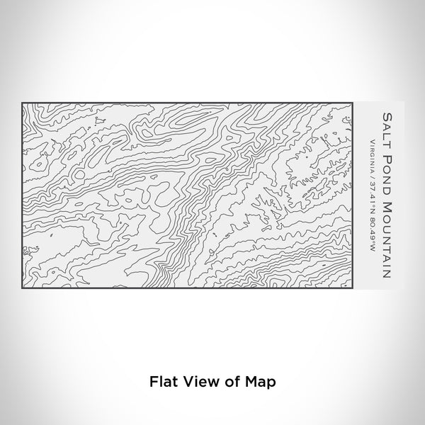 Rendered View of Salt Pond Mountain Virginia Map Engraving on 17oz Stainless Steel Insulated Cola Bottle in White