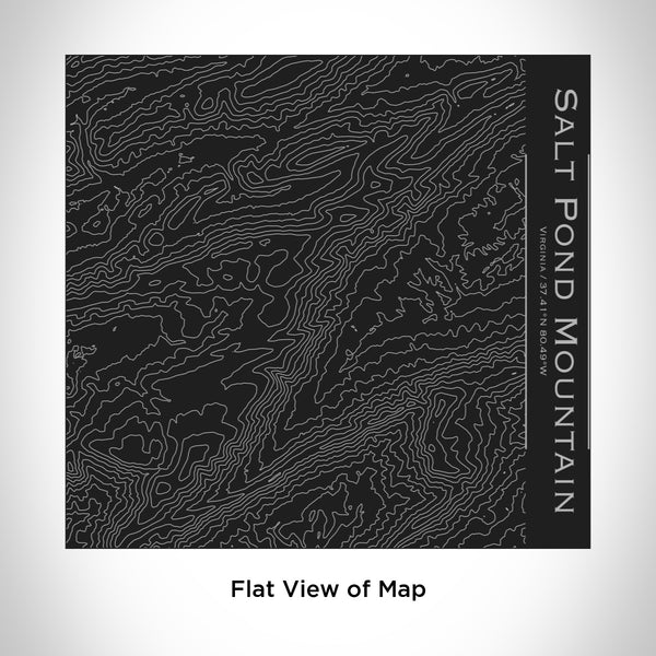 Rendered View of Salt Pond Mountain Virginia Map Engraving on 17oz Stainless Steel Insulated Tumbler in Black