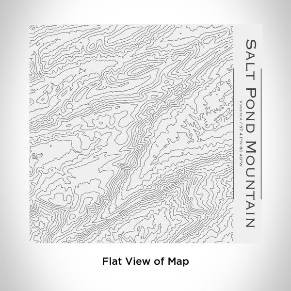 Rendered View of Salt Pond Mountain Virginia Map Engraving on 17oz Stainless Steel Insulated Tumbler in White