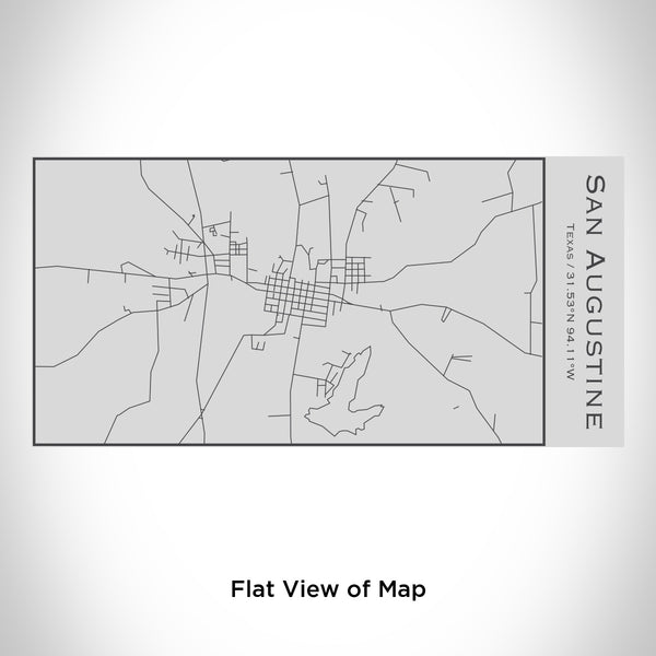 Rendered View of San Augustine Texas Map Engraving on 17oz Stainless Steel Insulated Cola Bottle