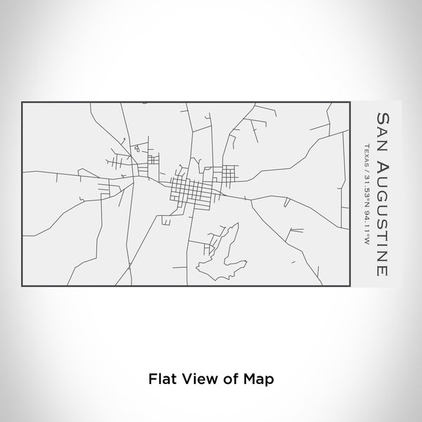 Rendered View of San Augustine Texas Map Engraving on 17oz Stainless Steel Insulated Cola Bottle in White