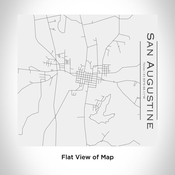 Rendered View of San Augustine Texas Map Engraving on 17oz Stainless Steel Insulated Tumbler in White