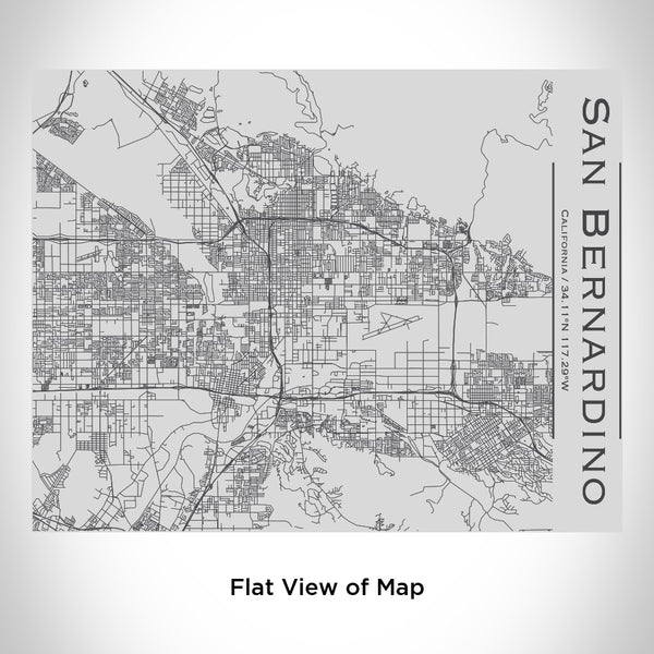 San Bernardino - California Map Bottle with Bamboo Top