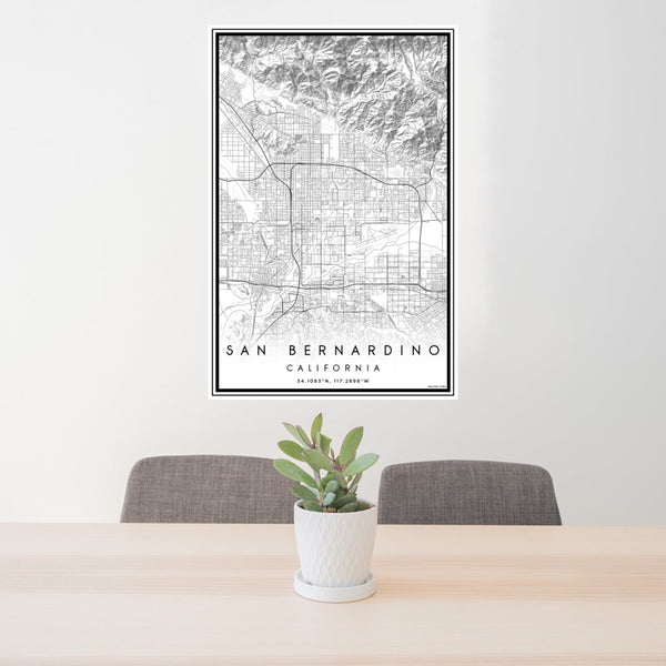 San Bernardino - California Classic Map Print