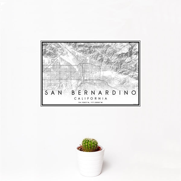 San Bernardino - California Classic Map Print