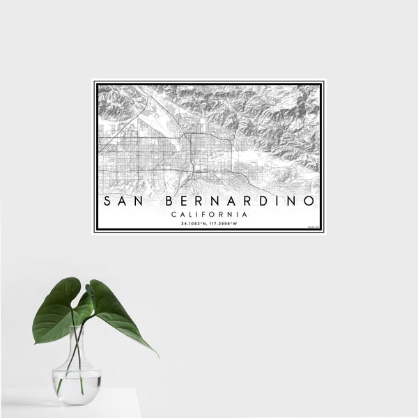 San Bernardino - California Classic Map Print
