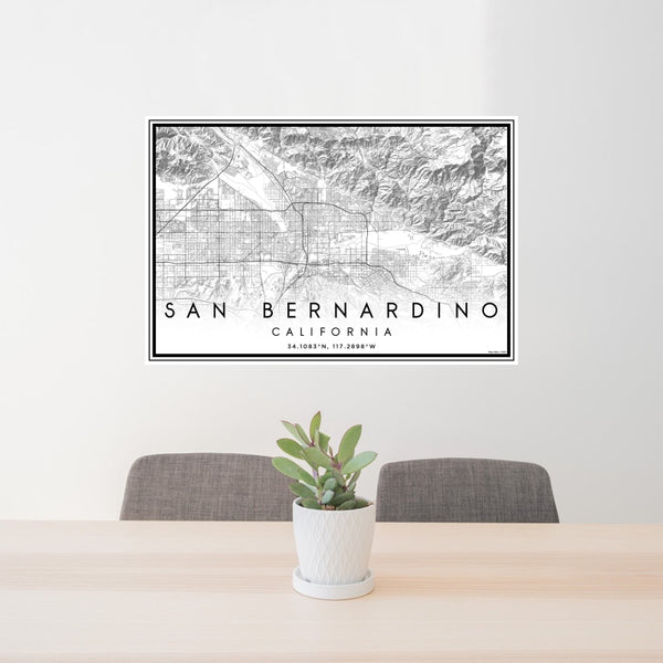 San Bernardino - California Classic Map Print