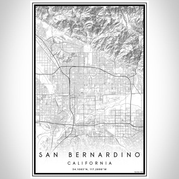 San Bernardino - California Classic Map Print