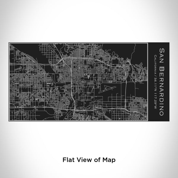 San Bernardino - California Map Insulated Bottle in Matte Black