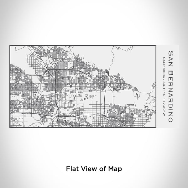 Rendered View of San Bernardino California Map Engraving on 17oz Stainless Steel Insulated Cola Bottle in White