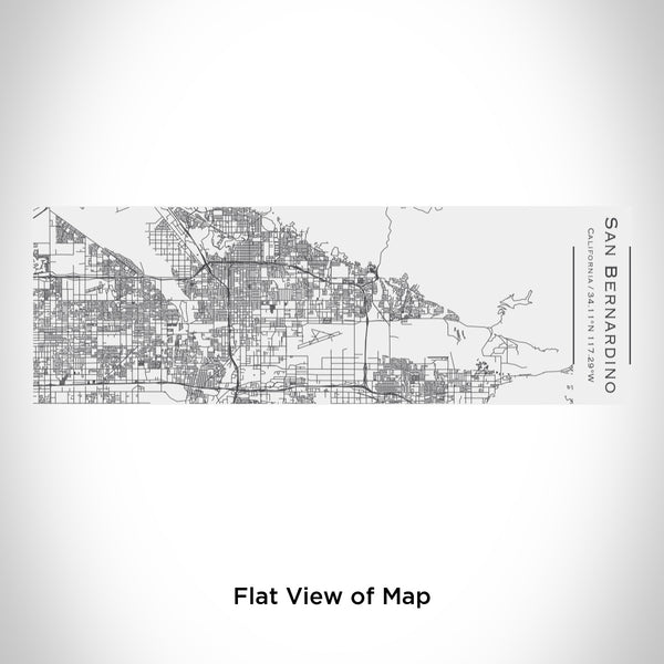 Rendered View of San Bernardino California Map Engraving on 10oz Stainless Steel Insulated Cup with Sliding Lid in White