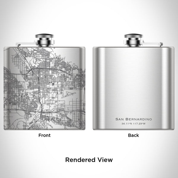 San Bernardino - California Map Hip Flask