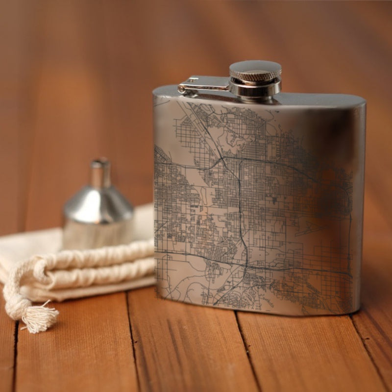 San Bernardino - California Map Hip Flask