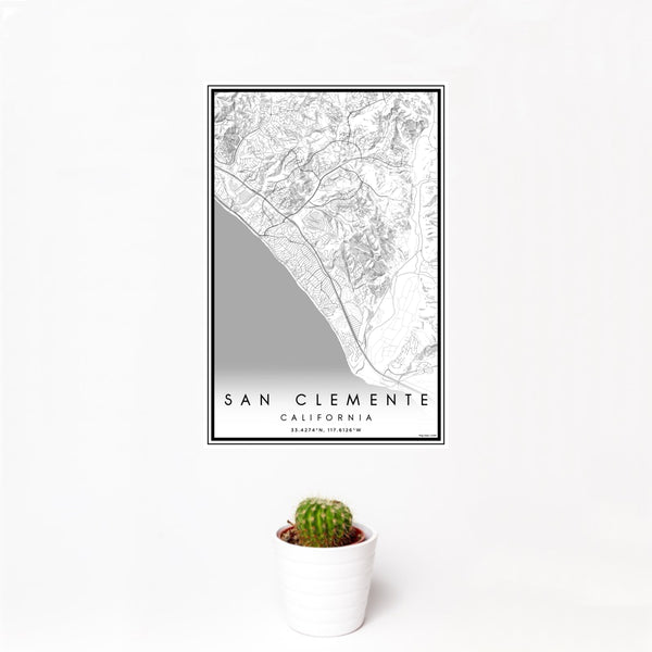 San Clemente - California Classic Map Print
